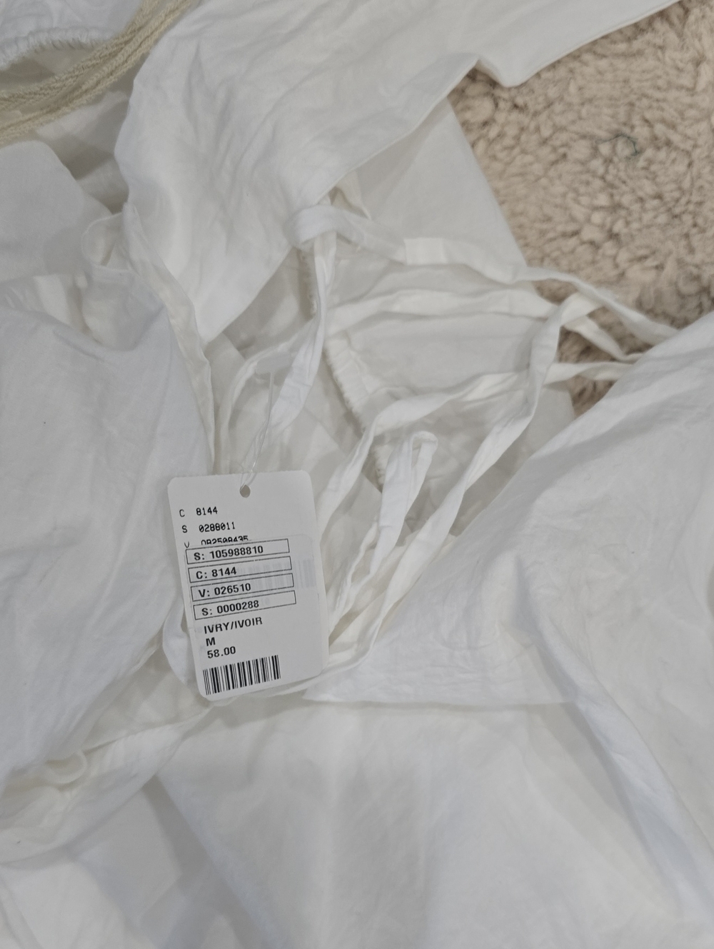 White Cropped Tie-Back Tank Top - Picture 4 of 4